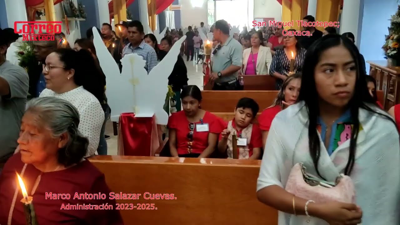 Procesión en San Miguel Tlacotepec, celebrando a San Miguel Arcángel 2024