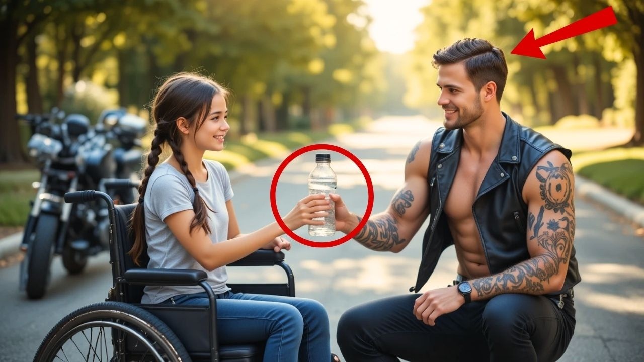 Niña discapacitada da agua a un Ángel del Infierno y días después 250 motociclistas llegan a su casa