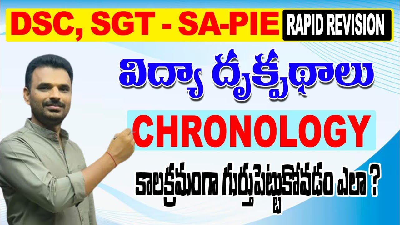 DSC|| PIE Chronology|| విద్యా దృక్పథాలు ముఖ్యమైన సంవత్సరాలు ||`Rapid Revision||