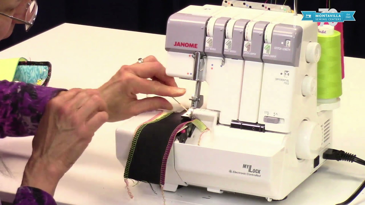 Основные операции на швейных машинах Janome MyLock 634D и 1110DX PRO Serger Overlock