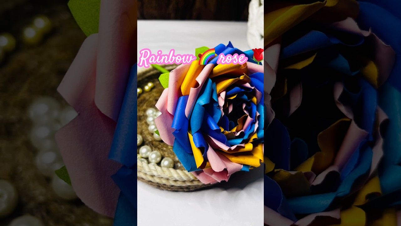 How to make Aesthetic RainbowRose 🌹