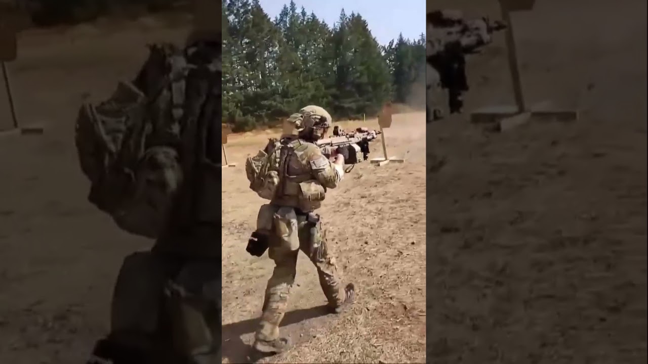 U.S Army Ranger shooting their new weapon system #militaryoperations #army #specialforces #military