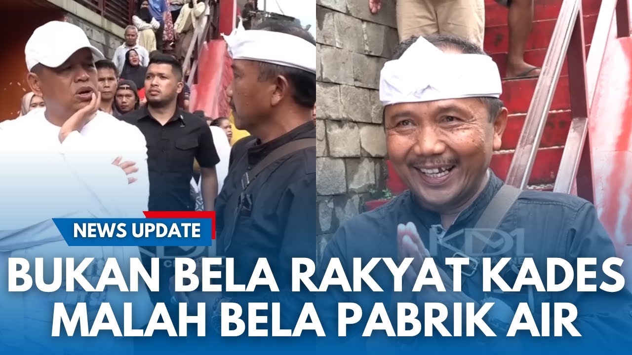 KADES PANIK DIINTROGASI KDM! Kembali Sidak Pabrik Air Mineral, Bangun Akses Air untuk Warga