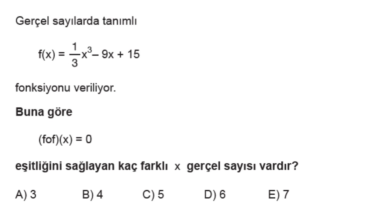 ELEYİCİ FONKSİYON SORUSU | İRDE AYT