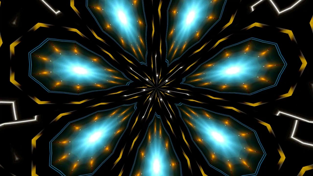 4K Flower Arbstarct RGB Neon VJ Loop video 2023 ( 10 second )