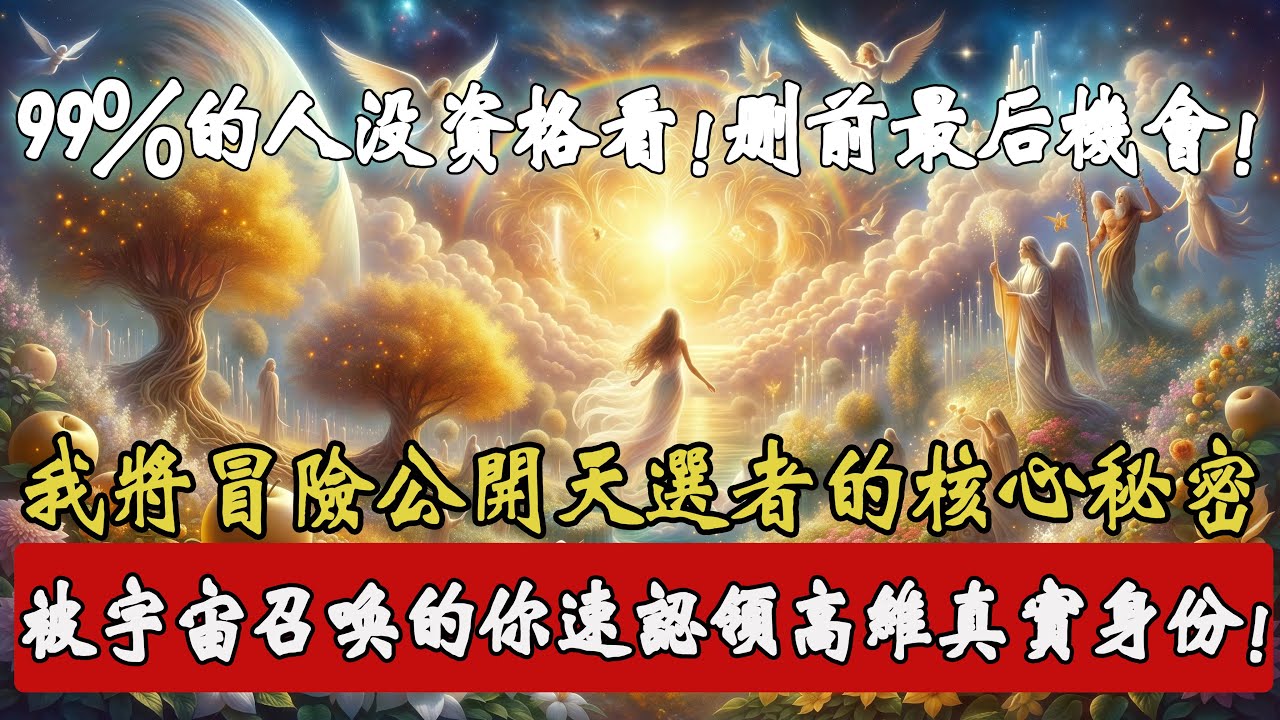 緊急！刪除前立刻看！我將冒險公開天選之人身份密碼，靈性覺醒者，是時候解鎖你的宇宙真實身份了！