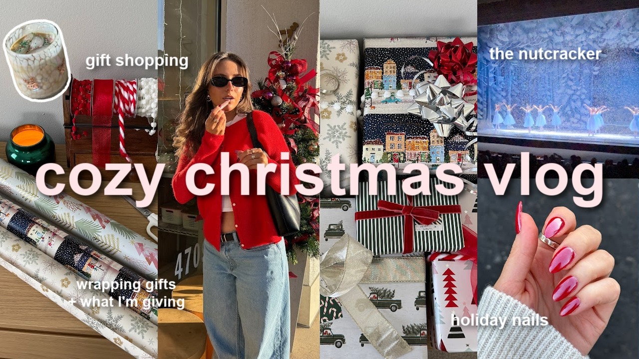 ИДЕАЛЬНЫЙ уютный рождественский видеоблог 🎄🌟: упаковка подарков, Щелкунчик, покупка подарков и пр...