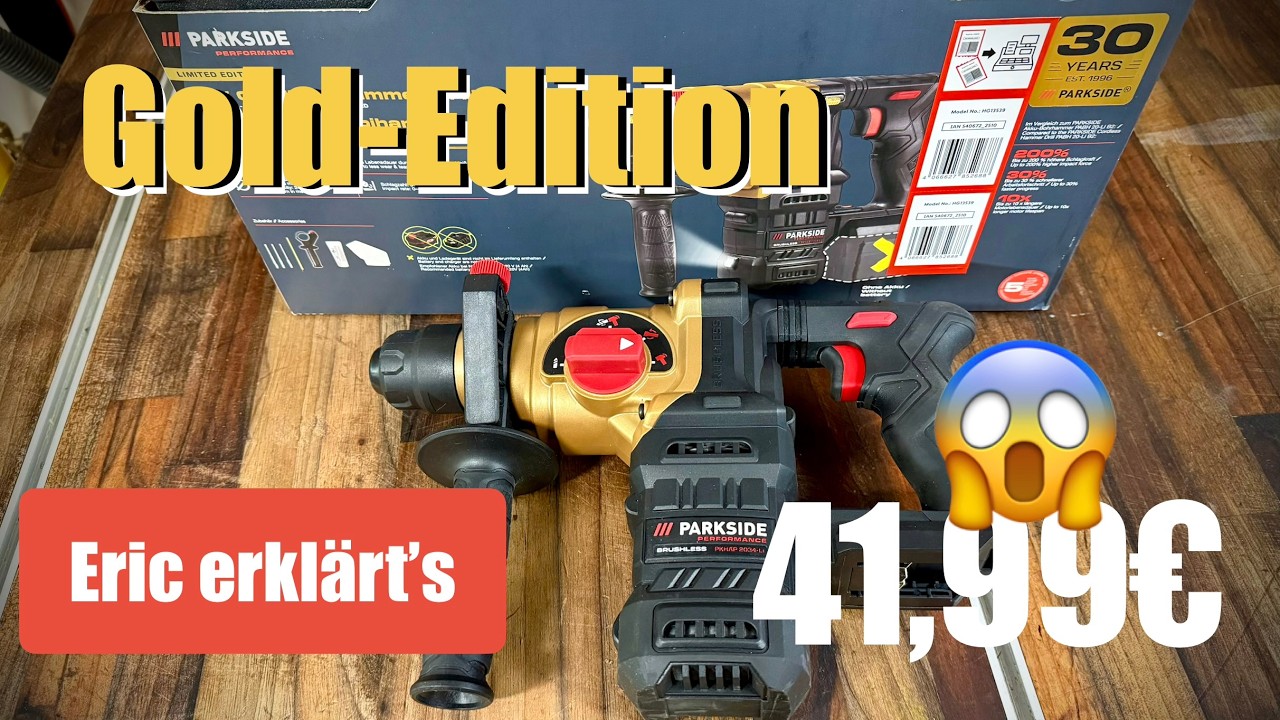Parkside Performance 3J Bohrhammer 30 Jahre Gold Edition f&uuml;r 41,99&euro; - Schn&auml;ppchen oder Entt&auml;uschung?