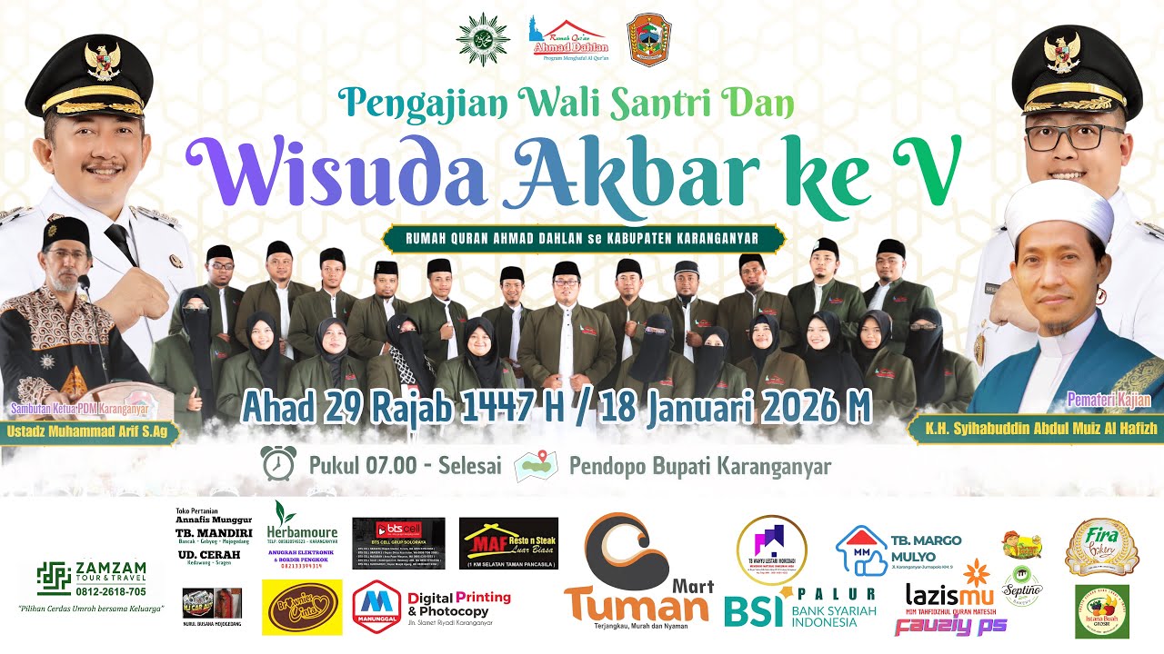 🔴WISUDA AKBAR V RUMAH QUR'AN AHMAD DAHLAN  // 18 JANUARI  2026