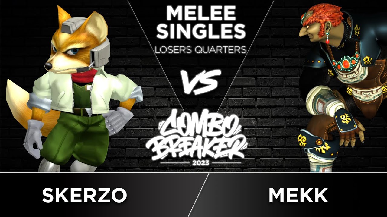Skerzo (Fox) vs Mekk (Ganondorf) - Melee Singles Losers Quarter-Final - COMBO BREAKER 2023