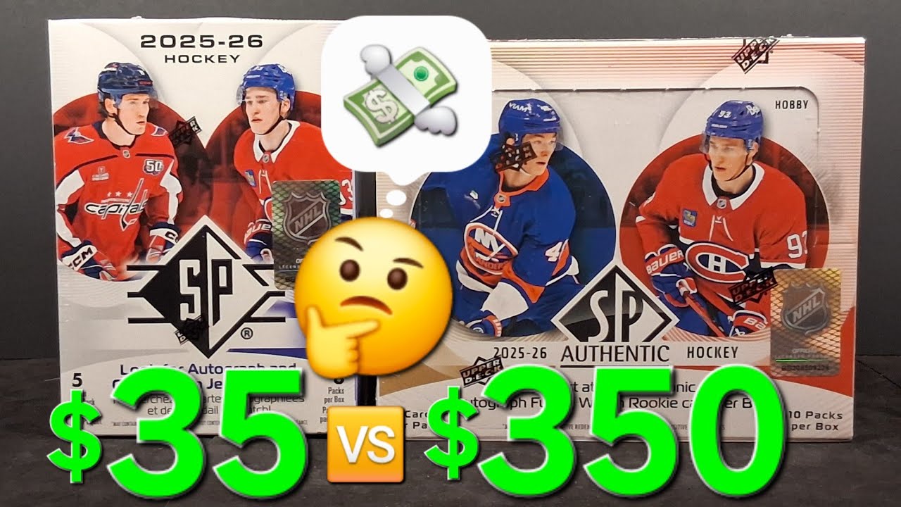 $35 🆚 $350 HOCKEY BOXES 🤑 2025-26 UPPER DECK SP RETAIL & SP AUTHENTIC HOCKEY CARDS #upperdeck #nhl