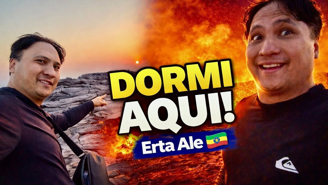 Ep.18: DORMI AO LADO DA CRATERA! 🌋 Vulcão Erta Ale na Etiópia –Último Episódio no Deserto de Danakil