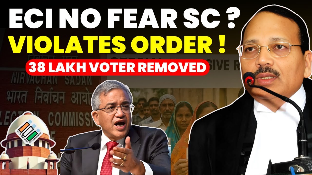 ECI HAVE NO FEAR OF SC? WHY VIOLATED ORDER? 38 LAKHS VOTER REMOVED FROM LIST #supremecourtofindia