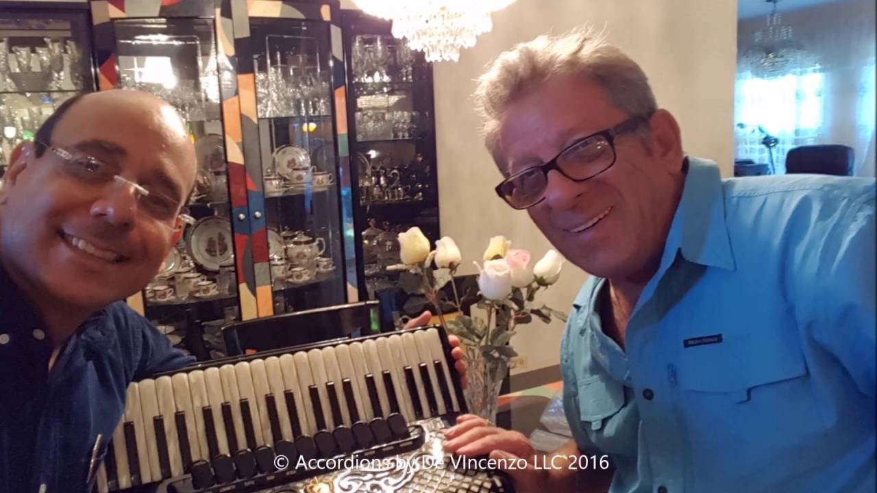 Mr. Alex receiving his Dreamed Scandalli Super VI Accordion