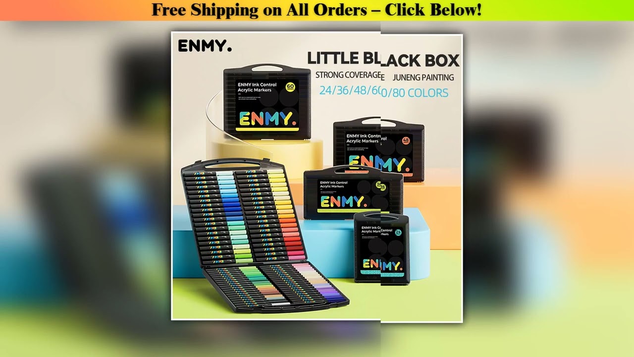 ENMY Acrylic markers Pen Direct Liquid Acrylic Paint Marker Pens felt art supplies soft head