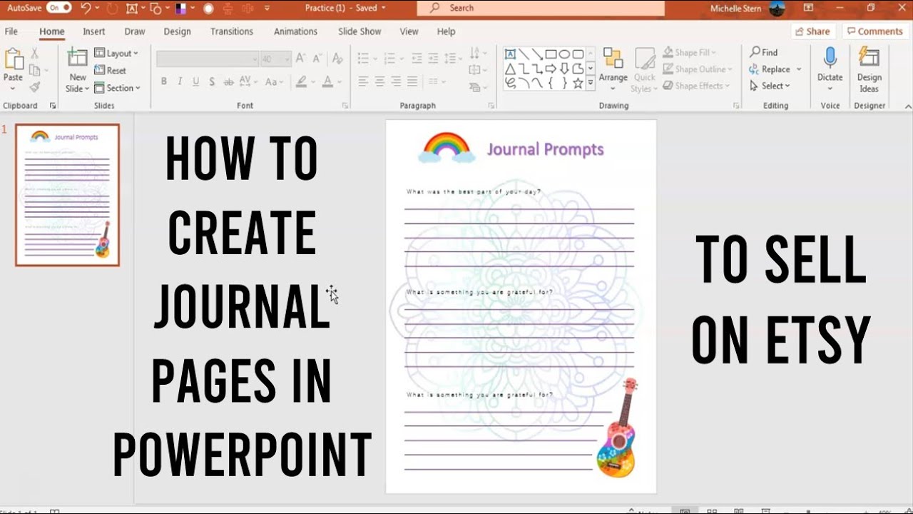 How to Create Journal Pages in PowerPoint To Sell on Etsy