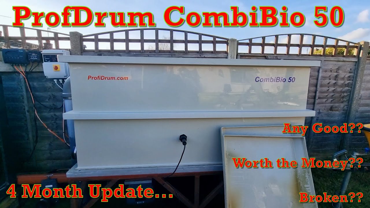4 MONTH UPDATE - PROFIDRUM COMBI BIO 50 - KOI DRUM FILTER SETUP - RUNNING CLEANING