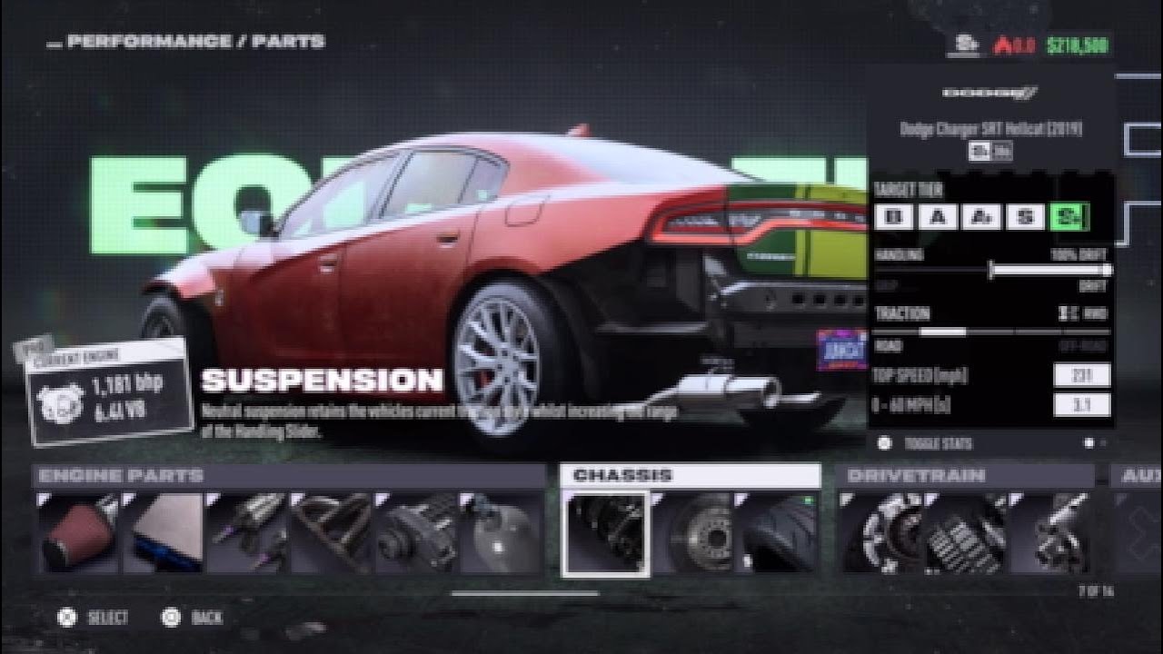 NFS Unbound - Flow Master Trophy Guide (Dodge Hellcat 100% Drift Build)