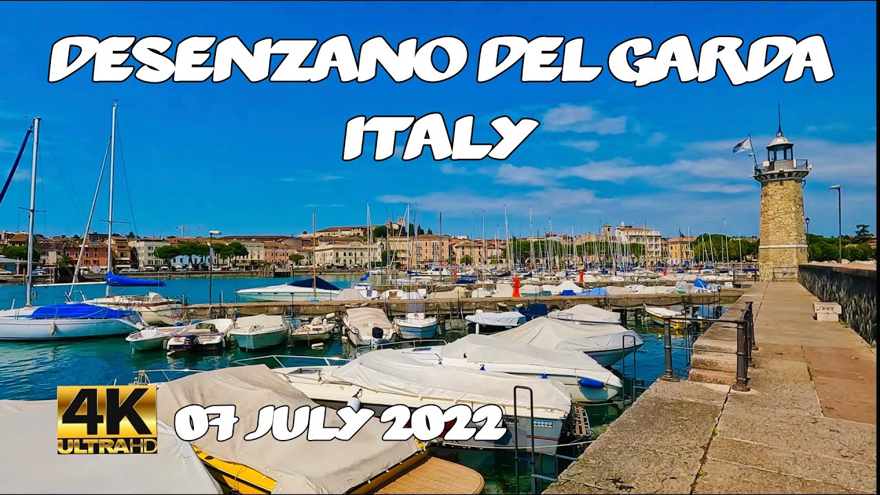 DESENZANO DEL GARDA 2022 SUMMER| PORTO NUOVO-DESENZANINO BEACH WALK TOUR. 4K UHD