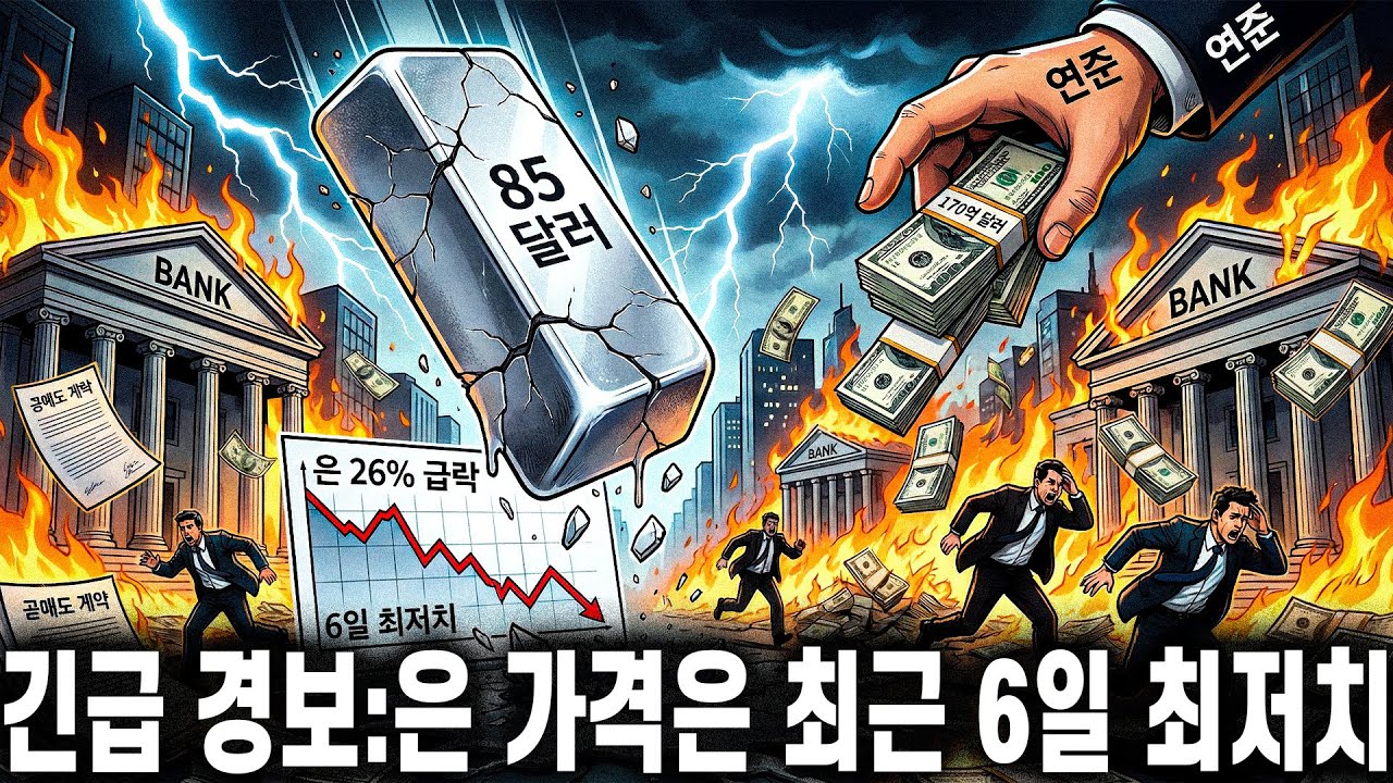 긴급 경보: 은 가격 26% 급락해 85달러로 하락 — 은 가격은 최근 6일 최저치, 은 공매도 붕괴로 은행들이 연준에서 170억 달러 차입