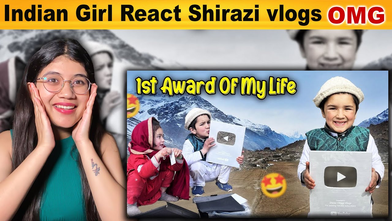 Cute Vloger's Special Reaction | Shirazi Village Vlogs | YouTube Silver Play Button Aagya 😍