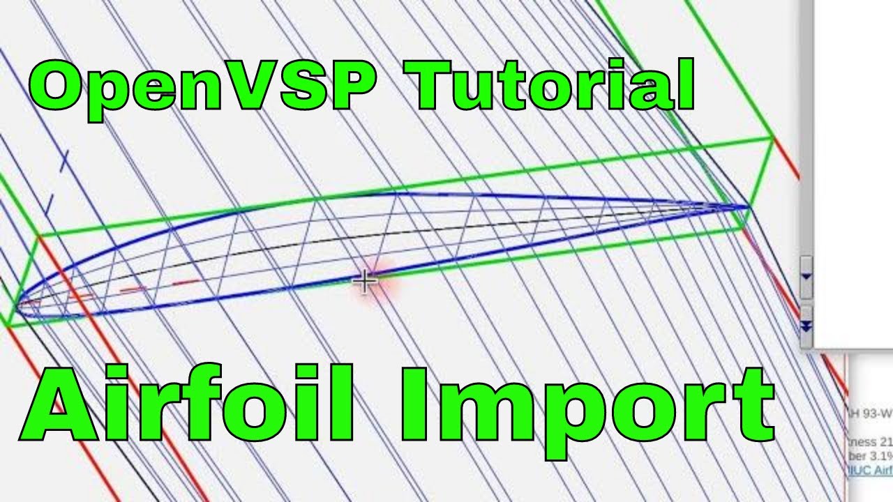 Учебное пособие по OpenVSP: импорт файла Airfoil .dat.