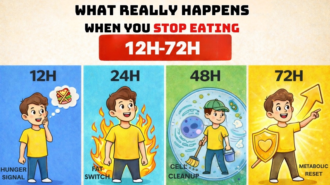 What Happens To Your Cells At 12h Vs 24h Vs 48h Vs 72h Of Fasting? (Science Explained)