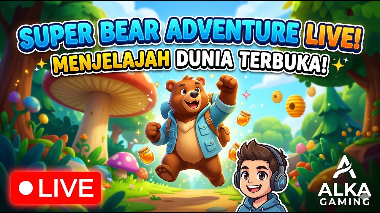 MABAR SUPER BEAR ADVENTURE! Seru-seruan Bareng 🎮 🚀 - ALKA GAMING YT