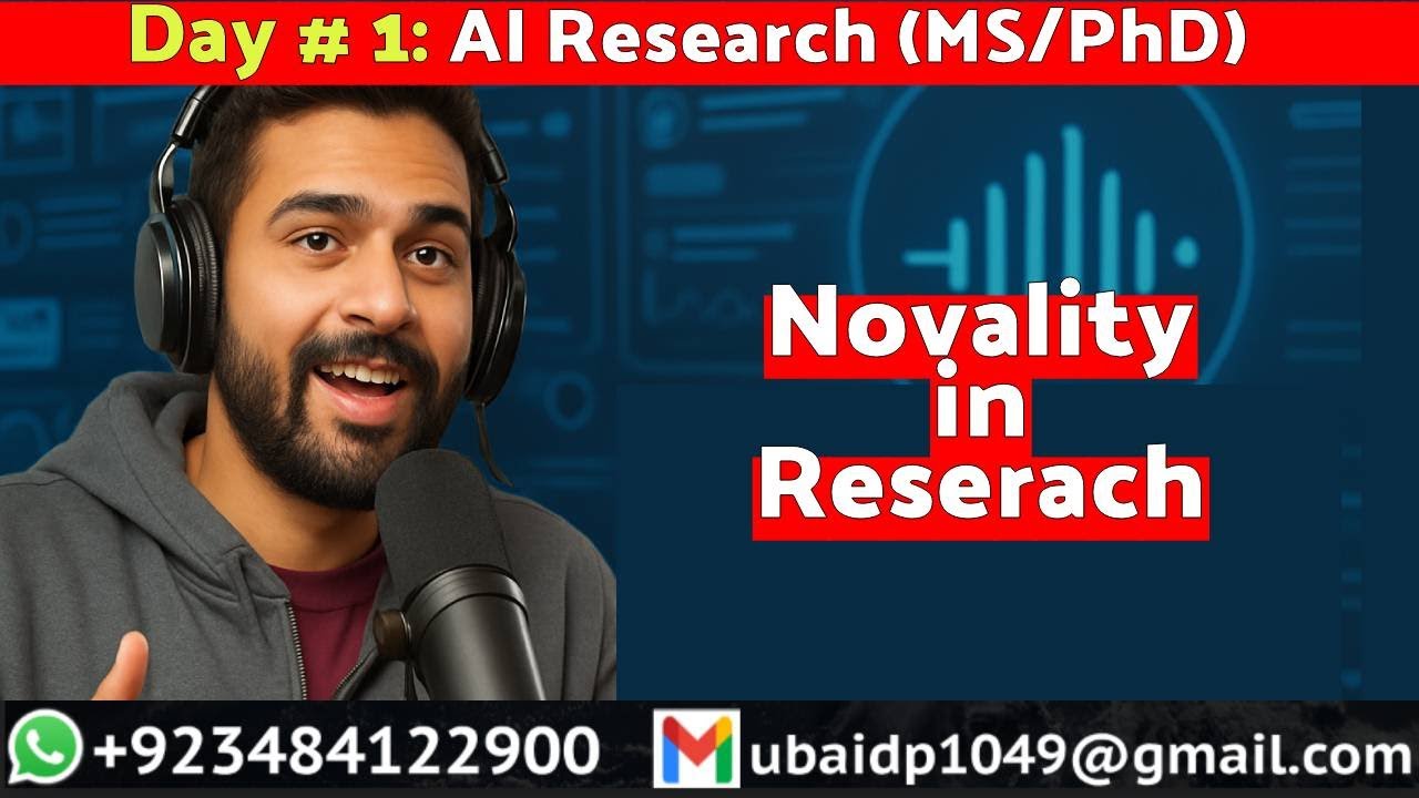 Day 1 | Masters in AI: Research Methodology Lecture 1 – Novelty in Research Explained