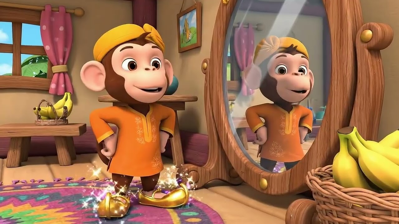 Bandar Mama Pahan Pajama || 3D Animated Hindi Rhymes || Rhymes For Kids