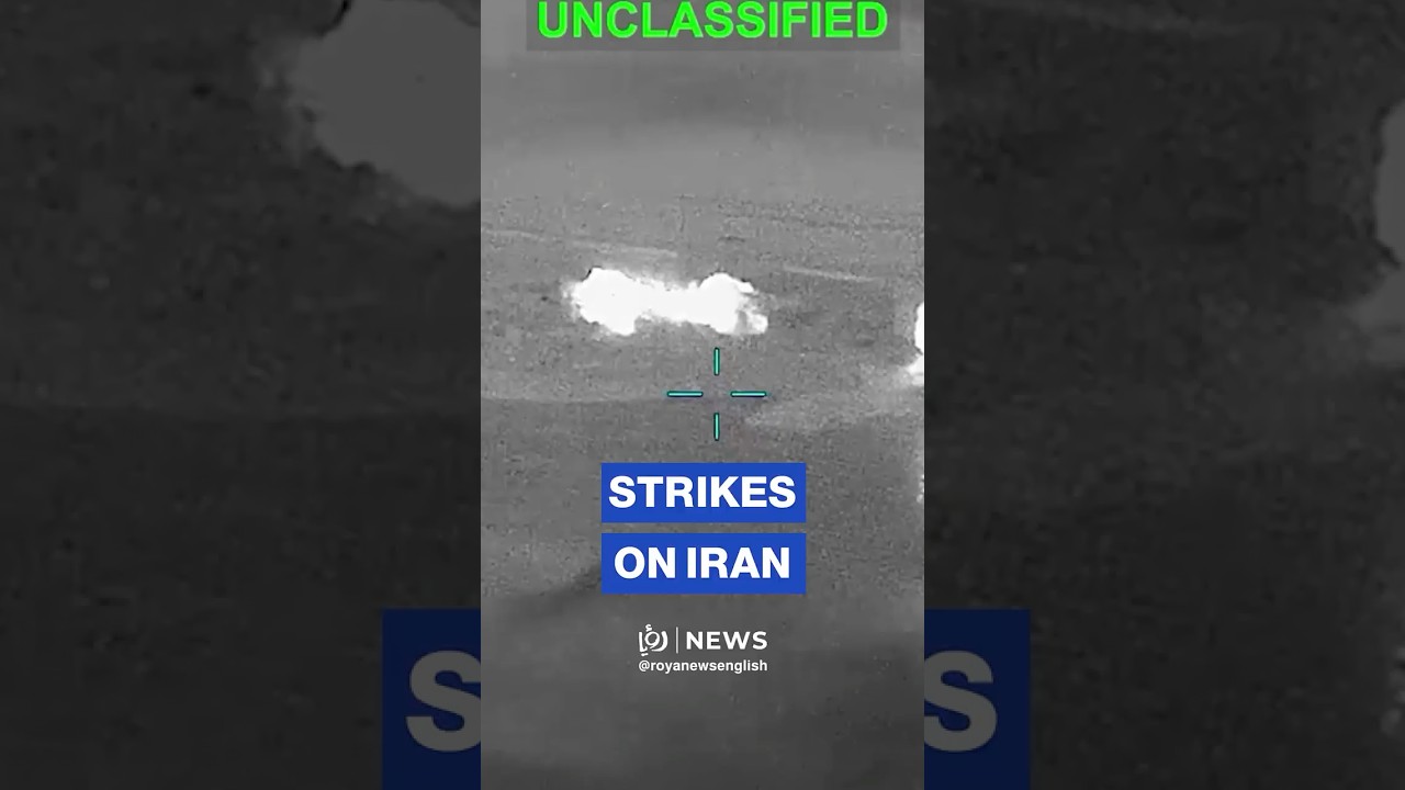 US military footage of strikes on &ldquo;10 Iranian military targets&rdquo;