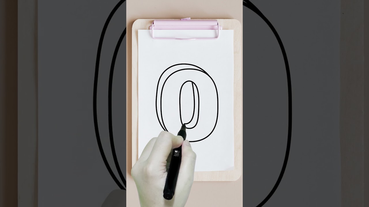 How to Draw 3D Number Zero: Easy Step-by-Step Tutorial