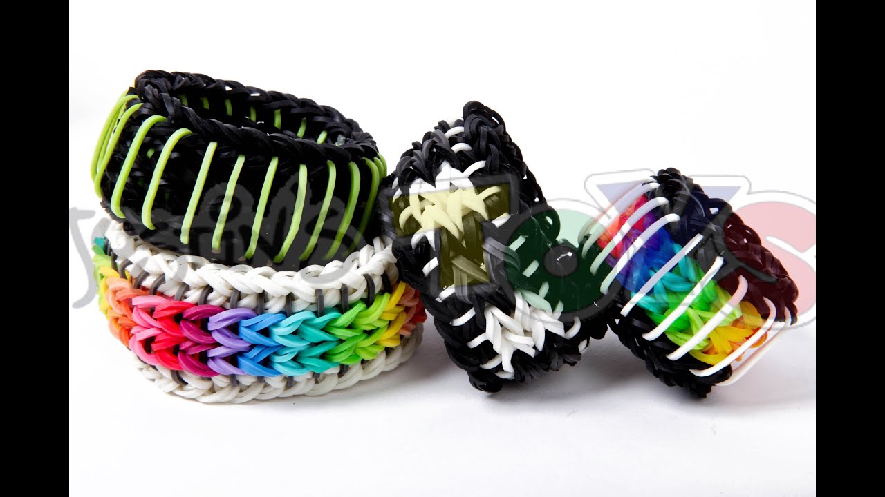 OFFICIAL Sailors Pinstripe 1 ONE Loom & No Transfers Reversible Rainbow Loom Bracelet Easy Tutorial