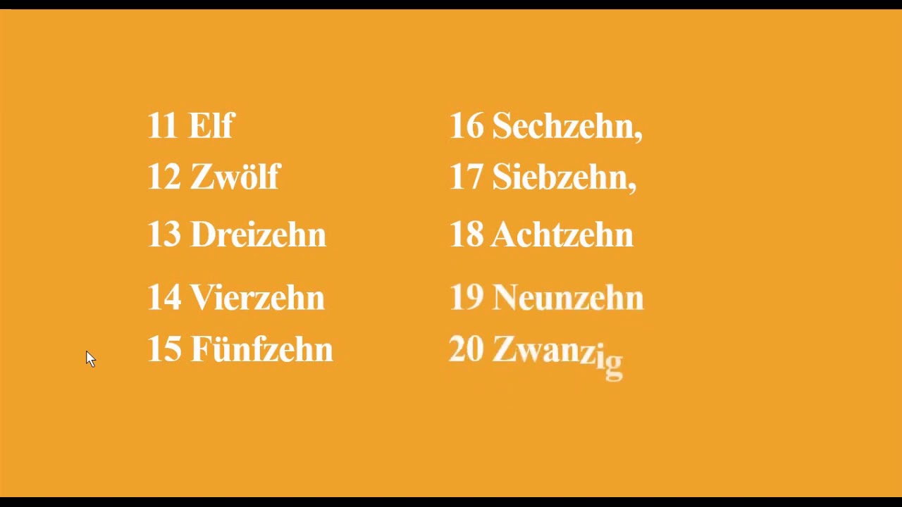 #nemes dili#onlinesapak 006 Die Zahlen (sanlar 0-20)