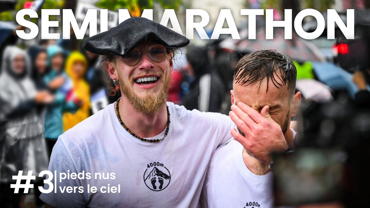 Mon premier semi-marathon et PIEDS NUS ! 😱 (mauvaise idée ?) | Objectif 4000m pieds nus #3