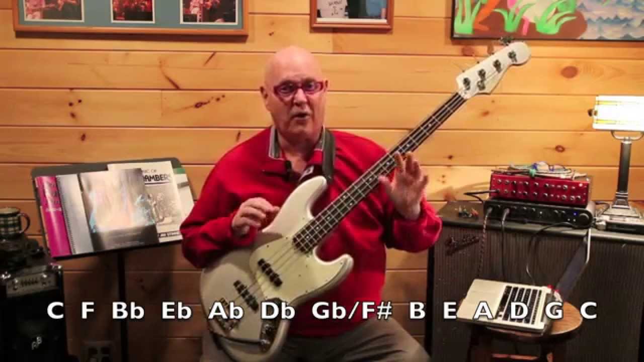 Real Bass Lessons 5 - Jazz - Practice The Major Triads Using The Cycle of 4ths.