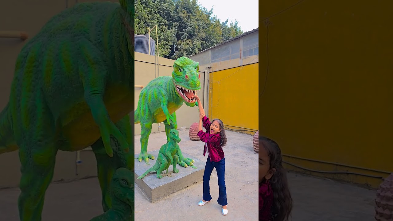 Amayra ka hath fas gaya Dinosaur ke mu me 😱 😭#shorts