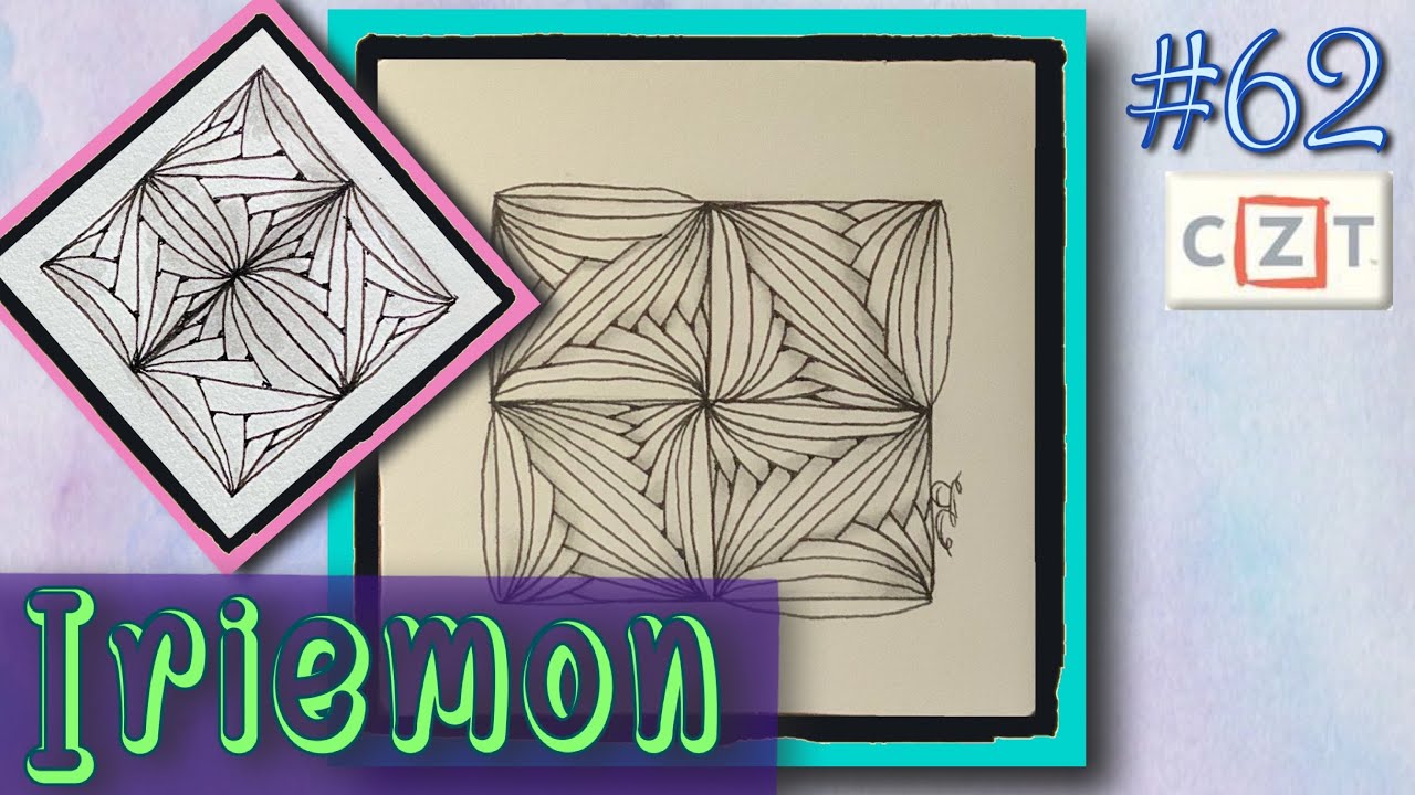 IRIEMON || Easy Zentangle ® Patterns || Day 62 || 100 Days of Zentangle 2020