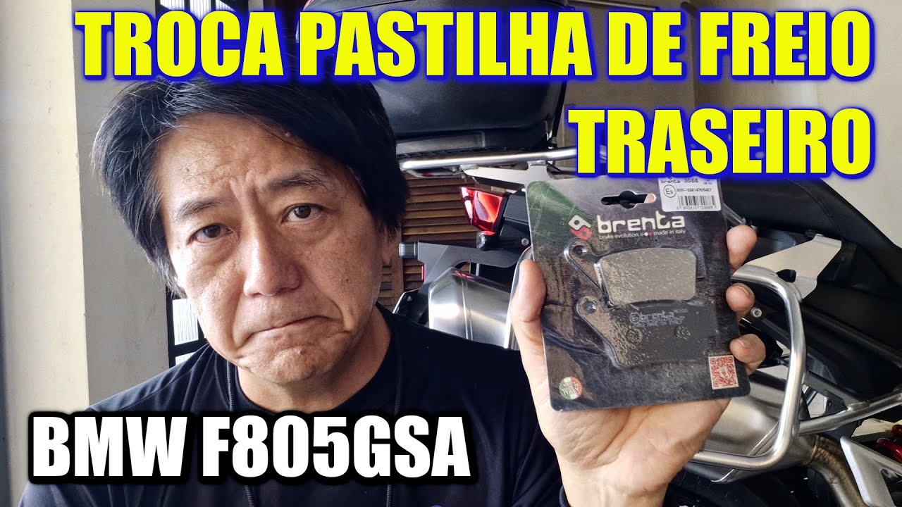 TROCA DE PASTILHA DO FREIO TRASEIRO PELA BRENTA   BMW F850GS ADVENTURE