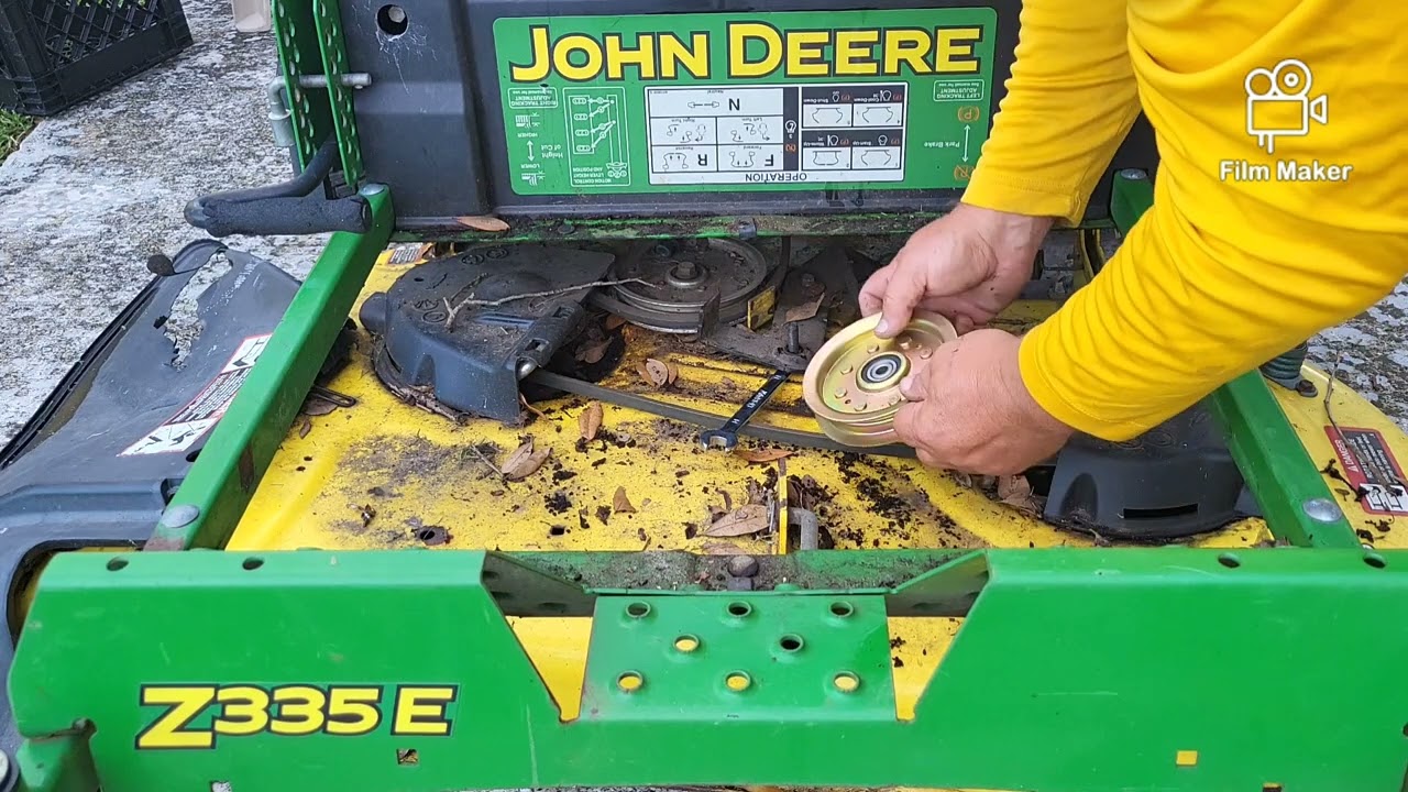 1 доллар США на John Deere Z335e / Замена шкива деки и установка ремня лезвия (ИНСТРУМЕНТЫ НЕ ТРЕ...
