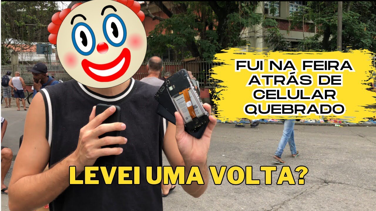 Comprei celulares quebrados na feira  e consertei