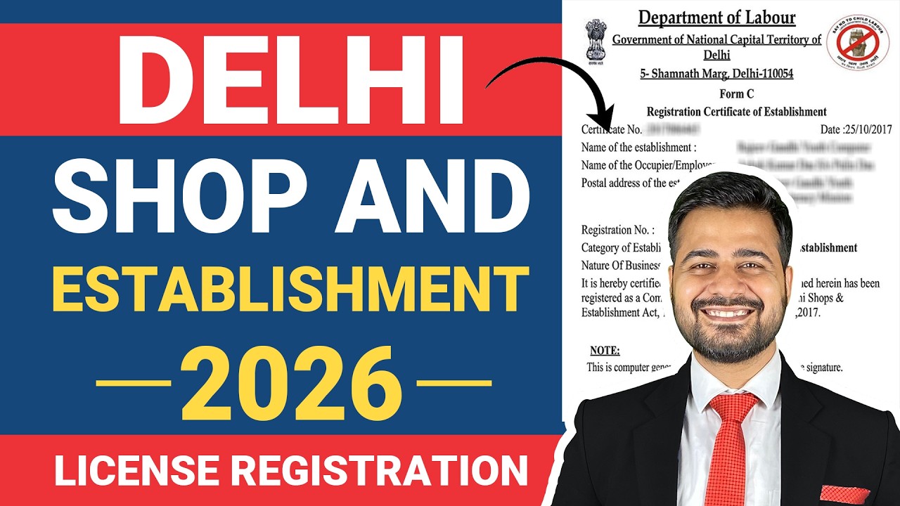 Delhi Shop and Establishment Registration |Shop Establishment Online Registration |Shop License 2026