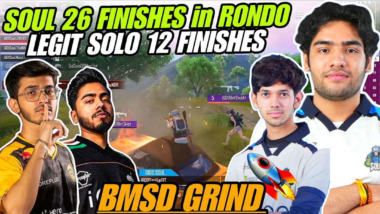iQOOSouL 26 Finishes in RONDO ✅ Legit Solo 12 Finishes 🔥 SouL Destruction in BMSD Scrims 🚀 S8UL