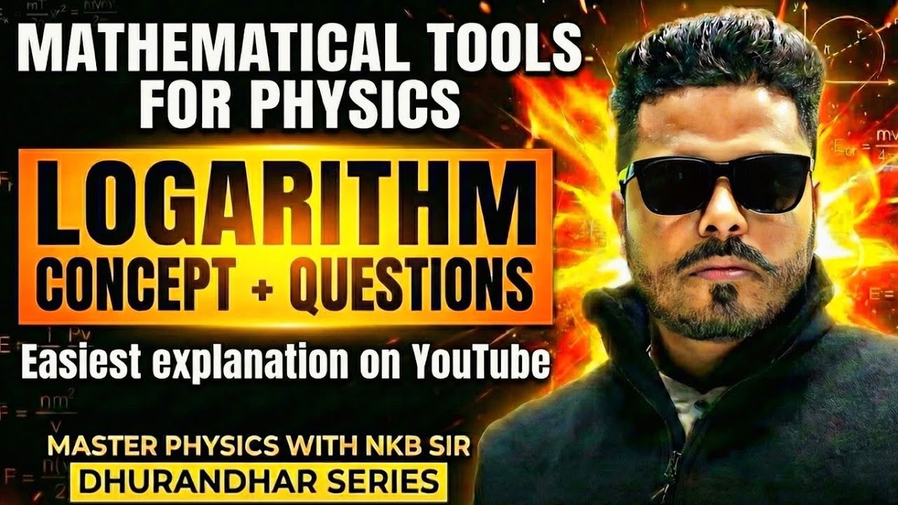 MATHEMATICAL TOOLS For PHYSICS II Lecture-07II LOGARITHM II Covers 11th BACKLOGS II DHURANDHAR