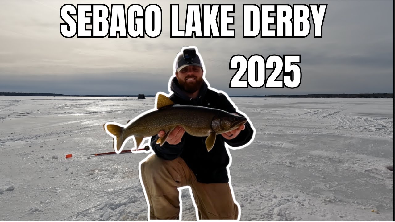 Ice Fishing The Sebago Lake Derby 2025 | Maine Lake Trout Fishing