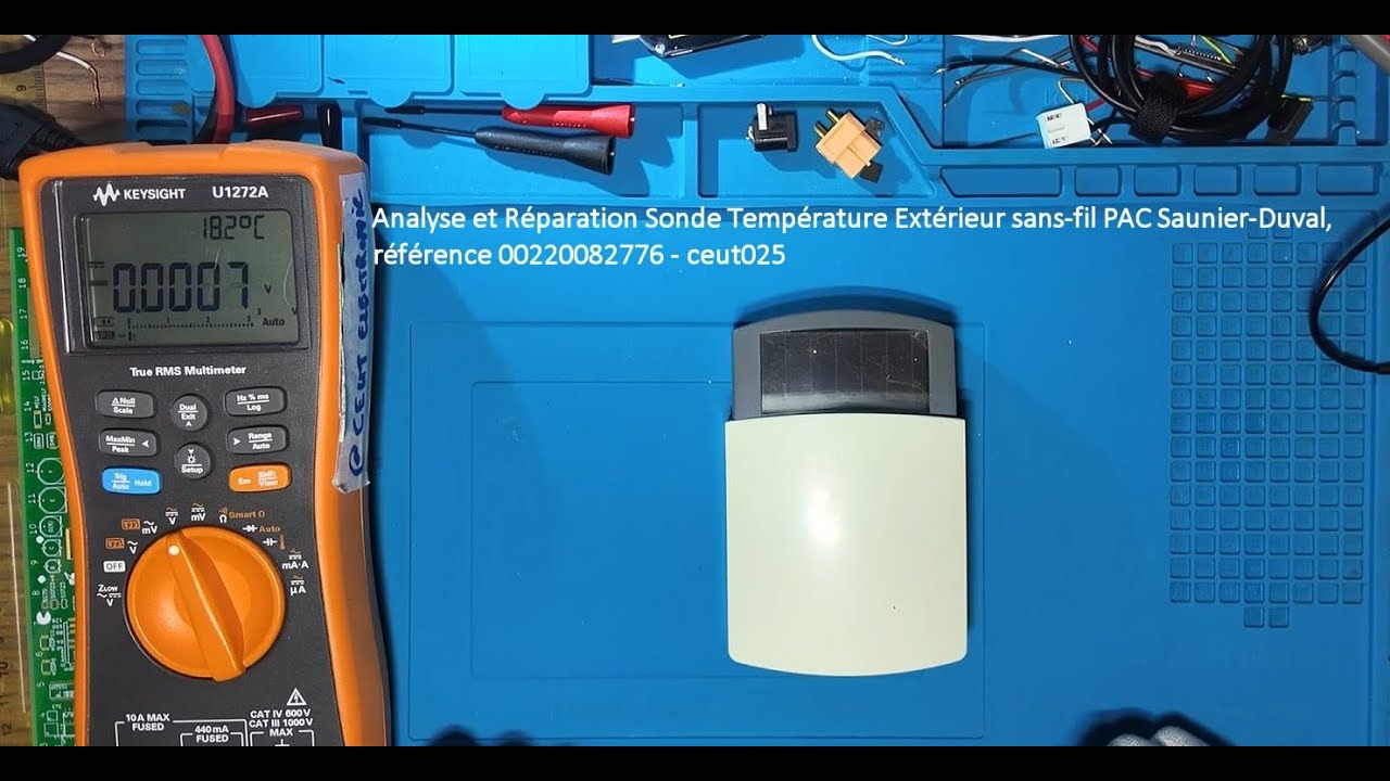 Analyse et Réparation Sonde Température Extérieur PAC Saunier-Duval, référence 00220082776 - ceut025