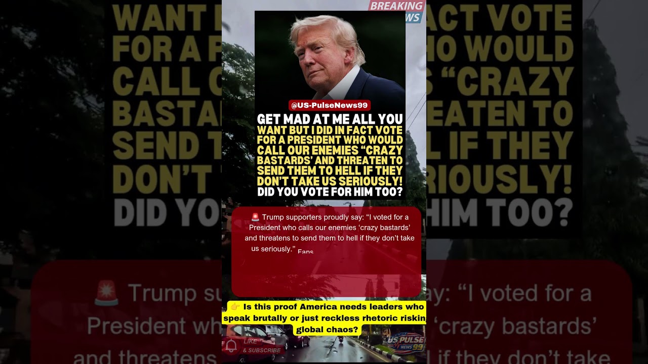 🔥Breaking news USA Trump&rsquo;s &ldquo;Crazy Bastards&rdquo; Rhetoric! #BreakingNews #USPolitics #shorts