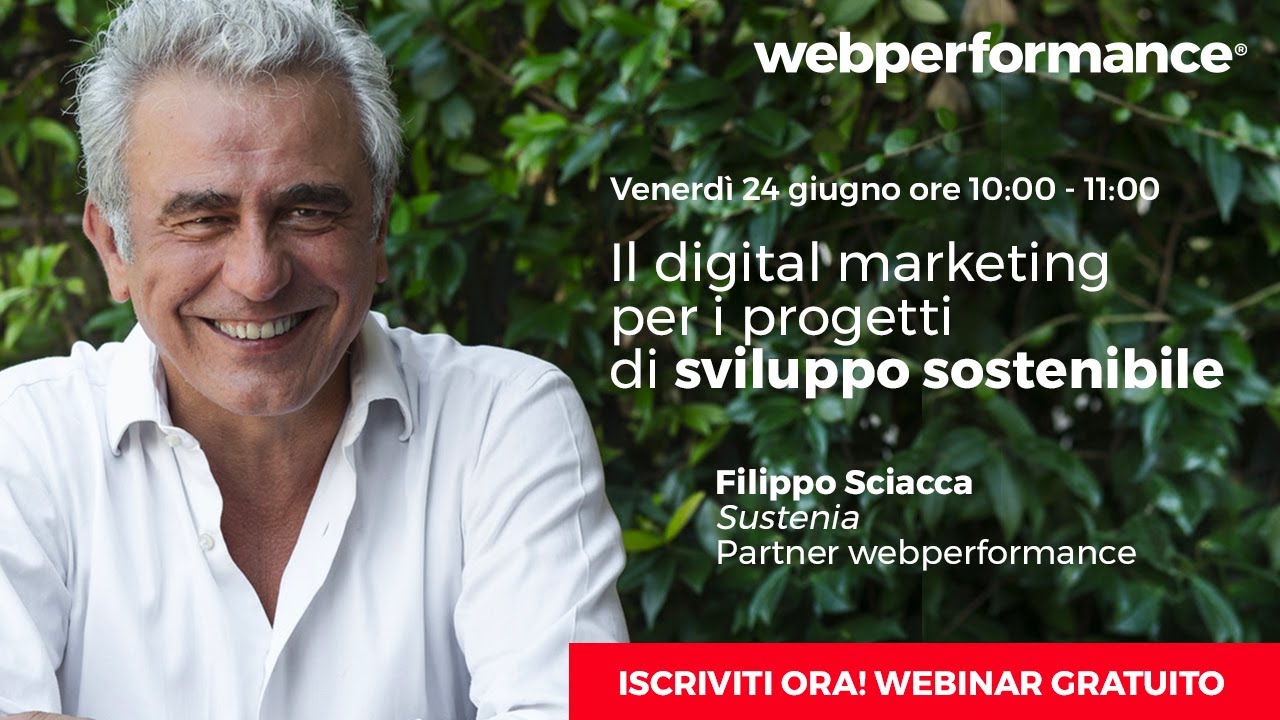 Il digital marketing per i progetti di sviluppo sostenibile - Webinar