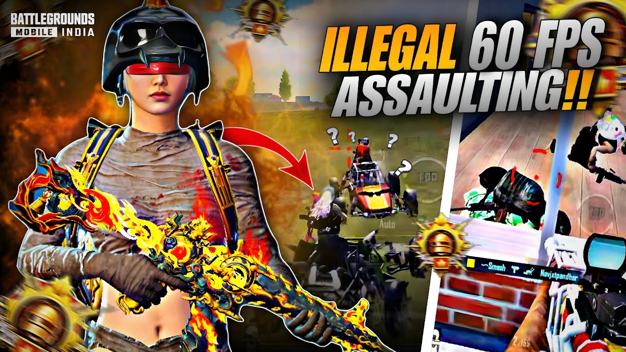 BGMI/PUBG MOBILE ILLEGAL 60FPS ASSAULTING 😱🔥 || Intense close range fight || IPhone 15 Plus 🔱