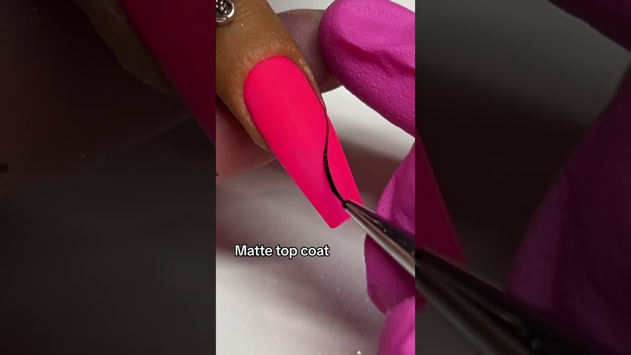 PROSTE MATOWE I BŁYSZCZĄCE PAZNOKCIE barbie r&oacute;żowe #naildesigns #instanails #naildesign #nails #n...